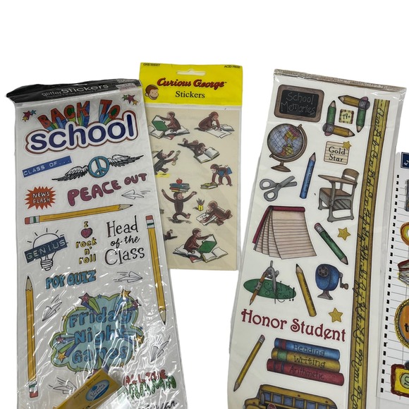 NEW‎ Scrapbooking Stickers & Embellishments Lot School Themed Clear Stamps - Picture 5 of 6